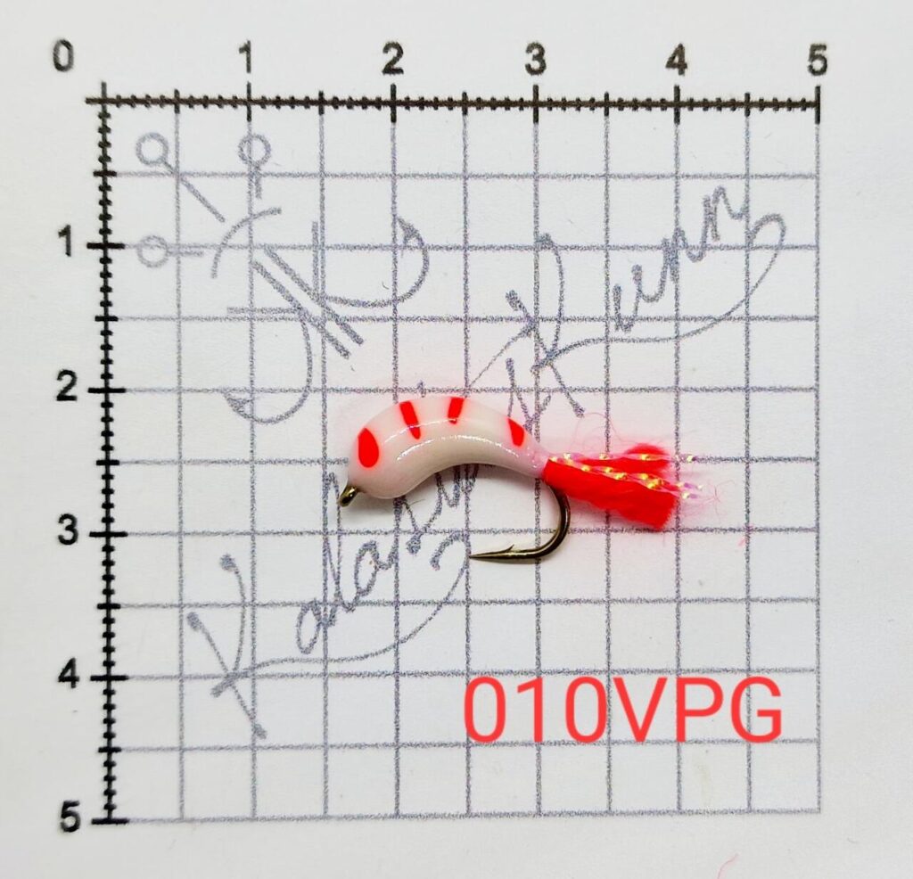 010VPG-Valge, punase triibuga. UV, konks nr.8