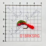 018RKSRG- Roheka, kuldse säbruga, roosa kõht, helendav. UV, konks nr.8