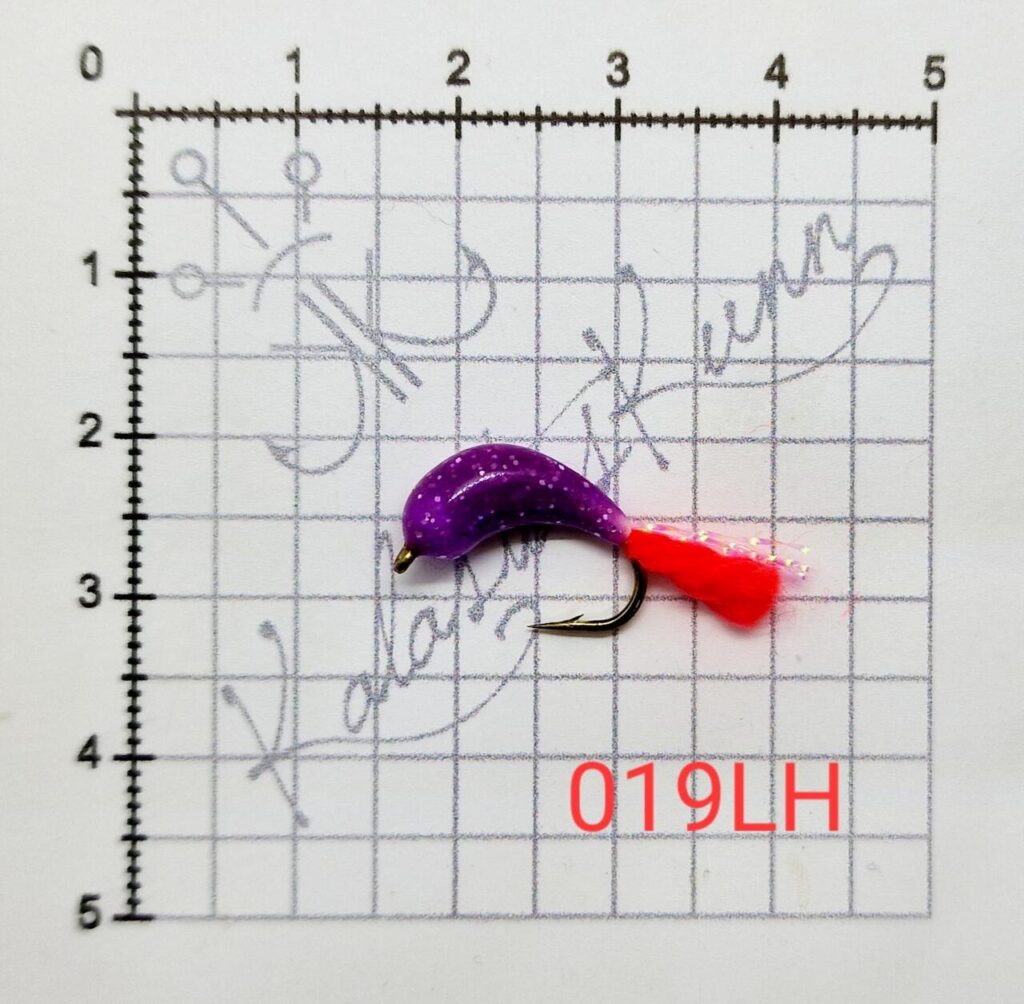 019LH-Lilla hõbedase säbruga. UV konks nr.8